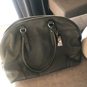 Tumi Black Leather Laptop Tote
